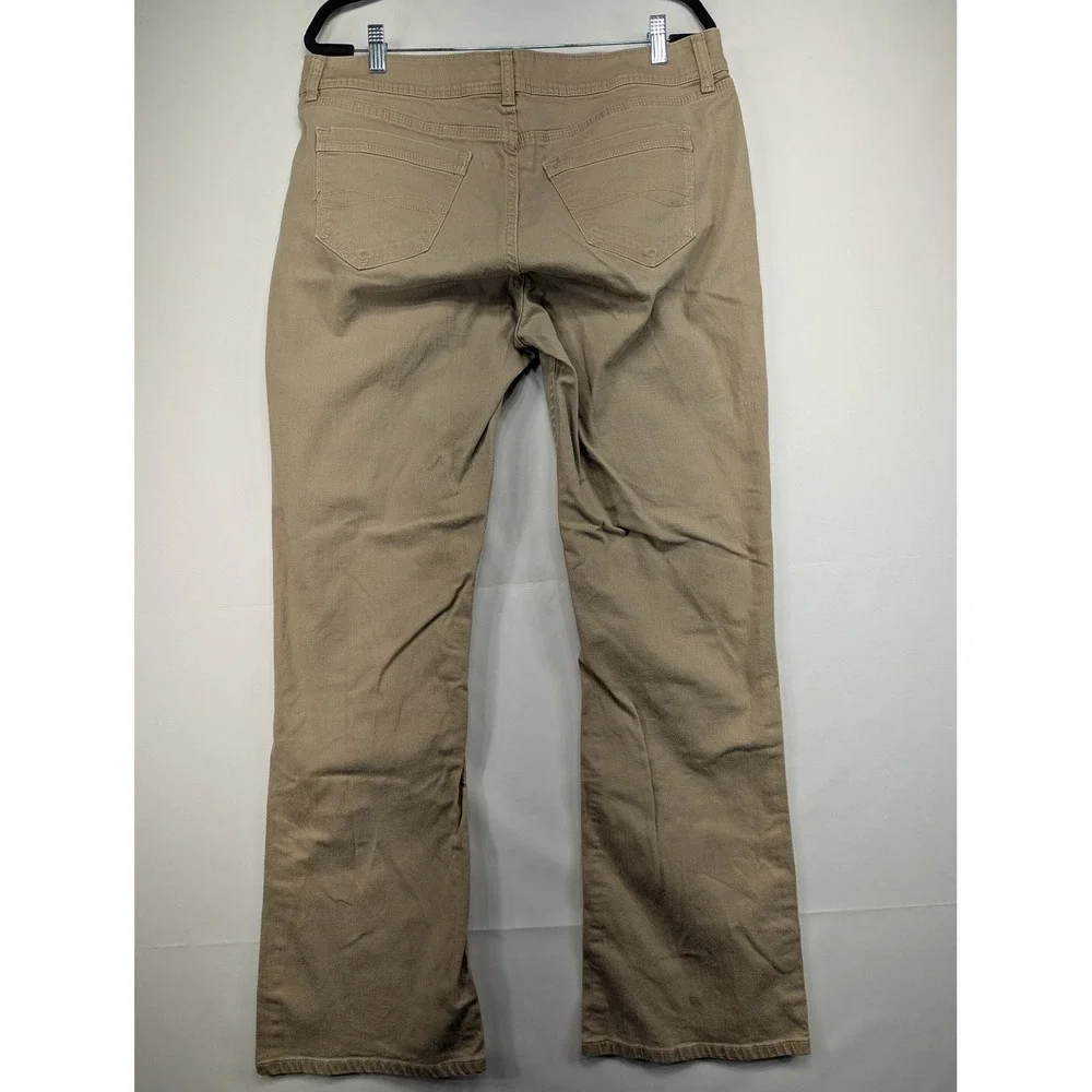 Riders by Lee Women's Tan Straight Leg Stretch Pants Size 16 Long‎ 98% Cotton